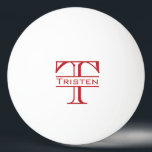 Monogramm-Geschenk Tischtennisball<br><div class="desc">Dieses Design wurde mit digitaler Kunst erstellt, es kann personalisiert sein, indem man die Option "Anpassen" wählt. Kontaktieren Sie mich unter colorflowcreations@gmail.com , wenn Sie dieses Design für ein anderes Produkt haben möchten. Kaufen Sie meine originale abstrakte Acrylmalerei zum Verkauf unter www.etsy.com/shop/colorflowart. Sehen Sie mehr meiner Kreationen oder folgen Sie...</div>