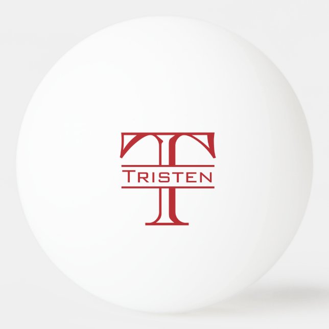 Monogramm-Geschenk Tischtennisball (Vorderseite)