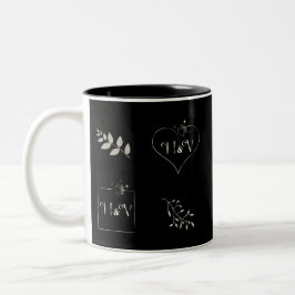 Monogramm-Geschenke für besondere Anlass Zweifarbige Tasse
