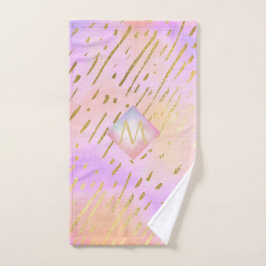 Monogramm Geschenke für Mädchen, die Liebe rosa Go Handtuch