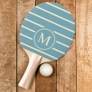 Monogramm gestreift warm Aqua Nachmittag Farbe Tischtennis Schläger