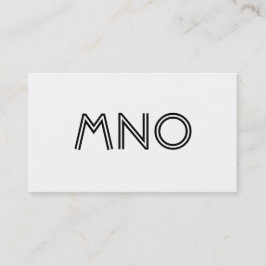 Monogramm-Gewohnheits-Text Visitenkarte