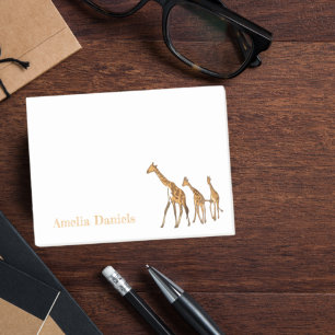 Monogramm-Giraffe Post-it Klebezettel