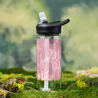 Monogramm-Girl mit rosa Wiederholungsname Trinkflasche
