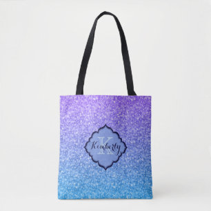 Monogramm Glanzverlauf in Lila und Blau