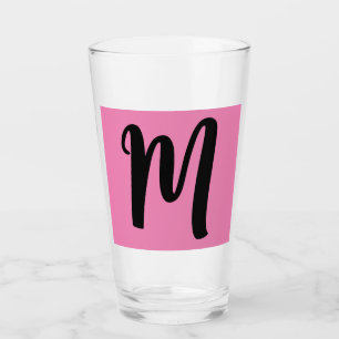MONOGRAMM GLASS PINK TUMBLER