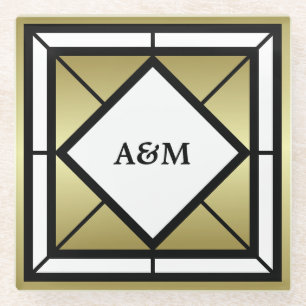 Monogramm Glasuntersetzer
