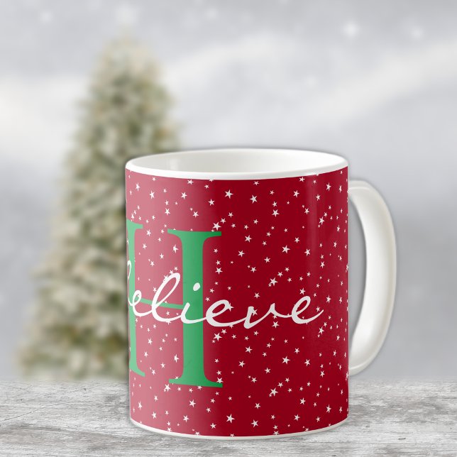 Monogramm, glaube ich, Red White Stars 11oz Classi Kaffeetasse (Von Creator hochgeladen)