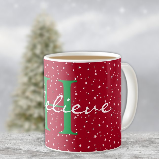 Monogramm, glaube ich, Red White Stars 11oz Classi Kaffeetasse (Von Creator hochgeladen)