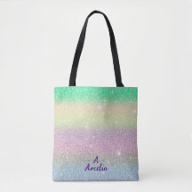 Monogramm Glitter Einhorn Wurf Modern Minimalistis