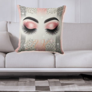 Monogramm Glitter Wimpern Kissen