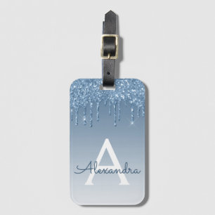 Monogramm-Glitzer Gepäckanhänger