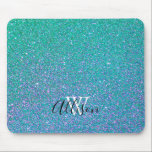 Monogramm-Glitzer Mousepad<br><div class="desc">Hübsch Bluish Green Monogram Glitzer Erstellen Sie ein tolles Accessoire für die einzige Maus, die Sie mit einem benutzerdefinierten Mousepad für Ihre Zuhause oder Ihr Büro gewollt haben! Dekoriere es mit deinem Lieblingsbild oder wähle aus tausenden Designs, die toll Aussehen und deine Maus vor Kratzern und Schmutz schützen. Sie können...</div>