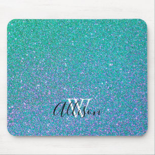 Monogramm-Glitzer Mousepad