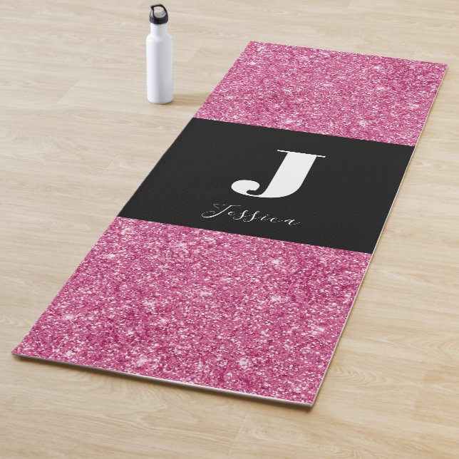 Monogramm Glitzer Yoga Mat Yogamatte (Beispiel)