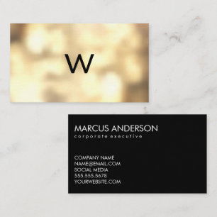 Monogramm   Gold Boke Visitenkarte