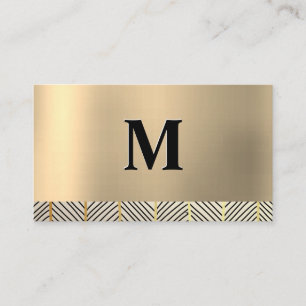 Monogramm Gold Metallmuster Visitenkarte