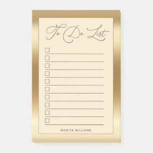 Monogramm Gold modern auflisten Post-it Klebezettel