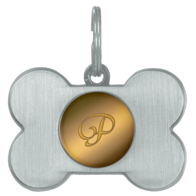 Monogramm Gold P Tiermarke (Vorderseite)