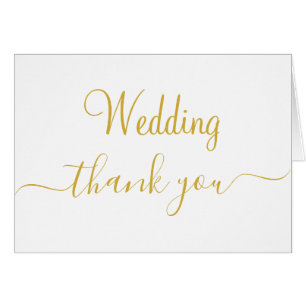 Monogramm Gold Weiß Hochzeit Danke