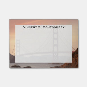 Monogramm Golden Gate Bridge, San Francisco Post-it Klebezettel