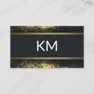 Monogramm Goldstaub Gold-Metalllinien Visitenkarte