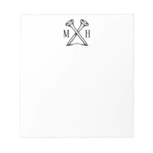 Monogramm Golf Notizblock