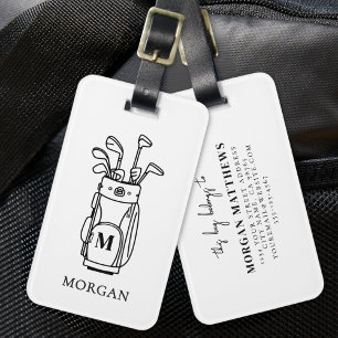 Monogramm-Golftasche Gepäckanhänger