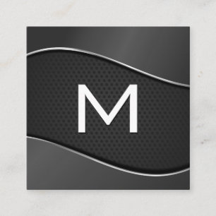 Monogramm   Gradient Background Mesh Quadratische Visitenkarte