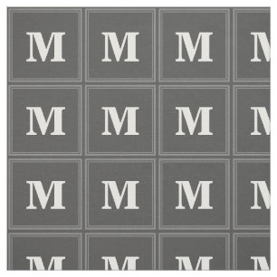 Monogramm graue Streifen Stoff