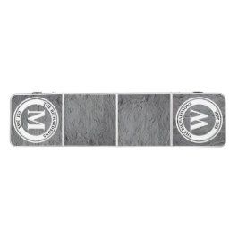 Monogramm Grauer, robuster Betonpesteffekt Beer Pong Tisch