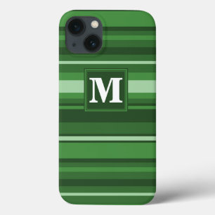 Monogramm grüne Streifen Case-Mate iPhone-Hülle iPhone Hülle