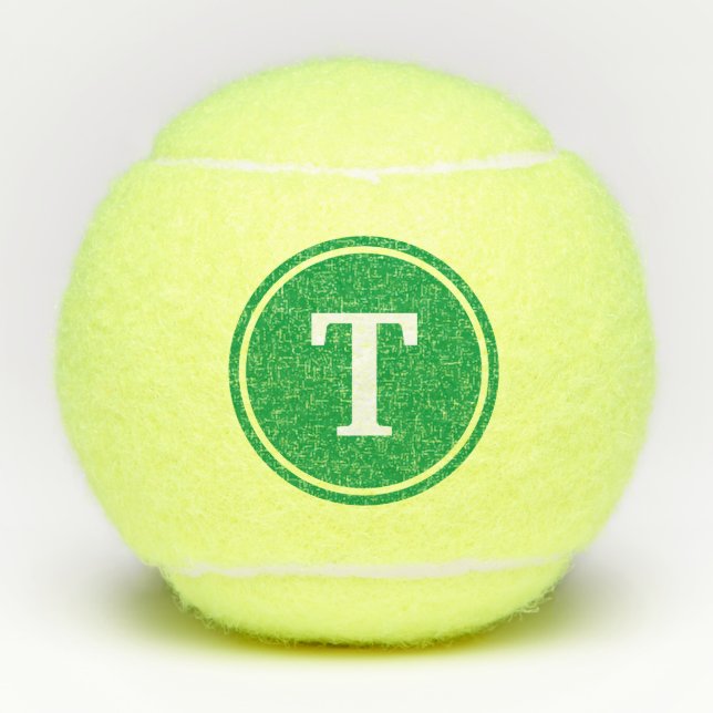 Monogramm grüner Dotserieller Tennisbälle (Vorderseite)