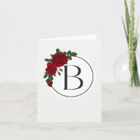 Monogramm-Grußkarte - Buchstabe B
