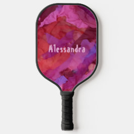 Monogramm gürtelrosa abstraktes Frauenmuster Pickleball Schläger