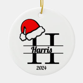 Monogramm H | beidseitig Keramik Ornament