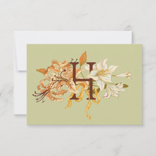 Monogramm H Einladung