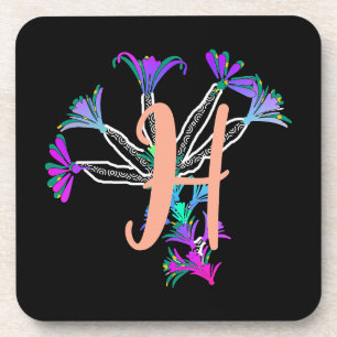 Monogramm H Initial  Bierdeckel Getränkeuntersetzer