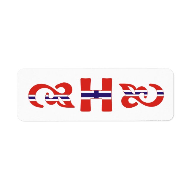 Monogramm-H-Norwegisches Etikett (Vorne)