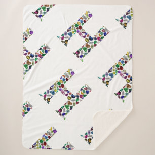 Monogramm H Sherpadecke