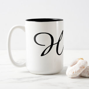 Monogramm-H Zweifarbige Tasse