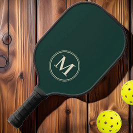 Monogramm Halbjahrhundert Solid Sage Green Farbe Pickleball Schläger