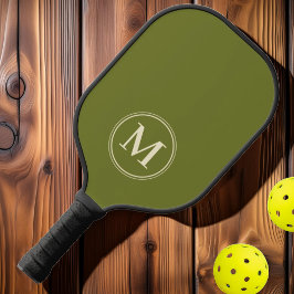 Monogramm Halbjahrhundert Solid Sweet Olive Color Pickleball Schläger