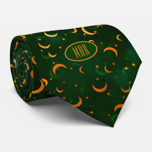 Monogramm, Halbmonde, Halloween, Necktie Krawatte