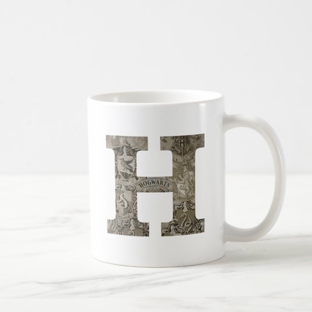 Monogramm Harry Potters | Hogwarts Kaffeetasse (Rechts)