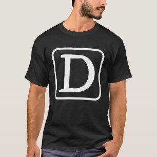 Monogramm Hauptstadt Letter D Initiale Alphabet Fr T-Shirt