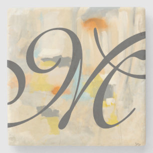 Monogramm   heiliges II Steinuntersetzer