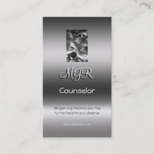 Monogramm, Heißluftballon, metallischer Effekt Visitenkarte