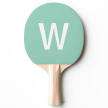 Monogramm hell türkis & weiß Ping-Pong-Ball