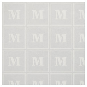 Monogramm hellgraue Streifen Stoff